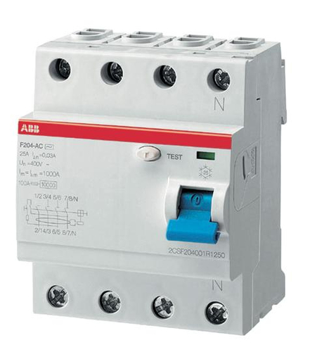 ABB F204 A-63/0,03 Residual-current device A-type 4P Stromunterbrecher