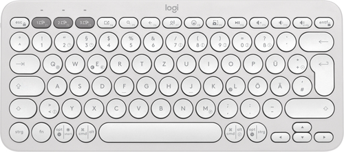 Logitech Pebble Keys 2 K380s Tastatur RF Wireless + Bluetooth QWERTZ Deutsch Weiß (Weiß)