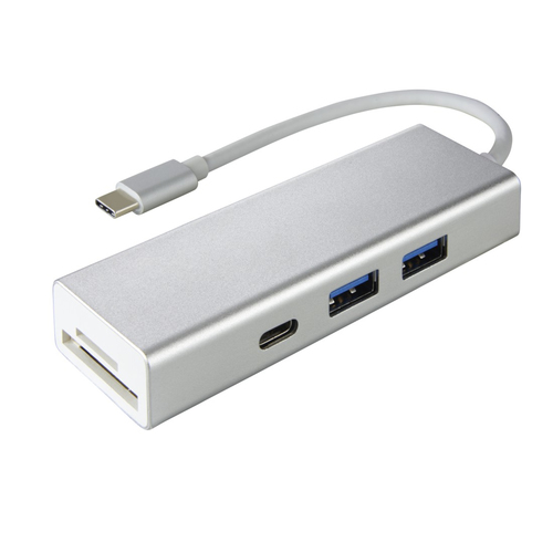 Hama Aluminium USB 3.2 Gen 2 (3.1 Gen 2) Type-C 5000 Mbit/s Silber