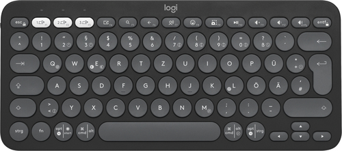 Logitech Pebble Keys 2 K380s Tastatur RF Wireless + Bluetooth QWERTZ Deutsch Graphit (Graphit)
