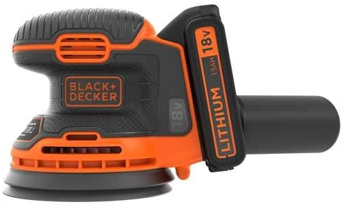 Black & Decker BDCROS18 Tragbares Schleifgerät Schwingschleifer 12000 RPM Schwarz, Orange