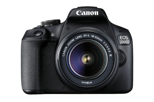 Canon EOS 2000D BK 18-55 IS + SB130 +16GB EU26 SLR-Kamera-Set 24,1 MP CMOS 6000 x 4000 Pixel Schwarz (Schwarz)