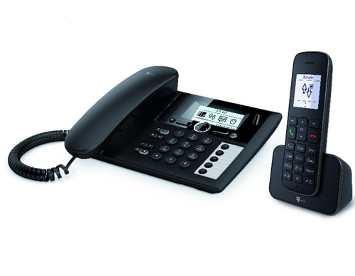 Telekom Sinus PA 207 Plus 1 Analoges/DECT-Telefon Anrufer-Identifikation Schwarz