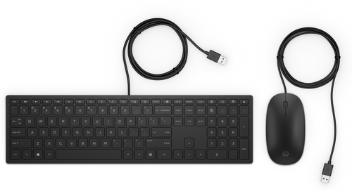 HP Pavillon kabelgebundene Tastatur und Maus 400 (Schwarz)