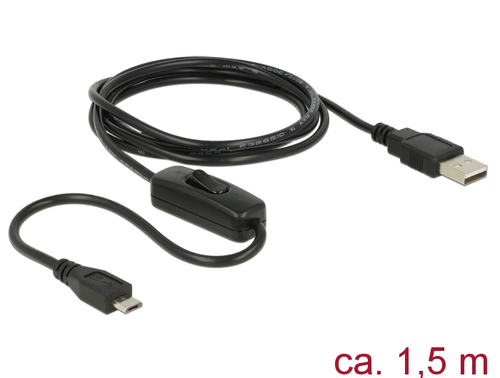 DeLOCK 84803 USB Kabel 1,5 m USB 2.0 USB A Micro-USB B Schwarz