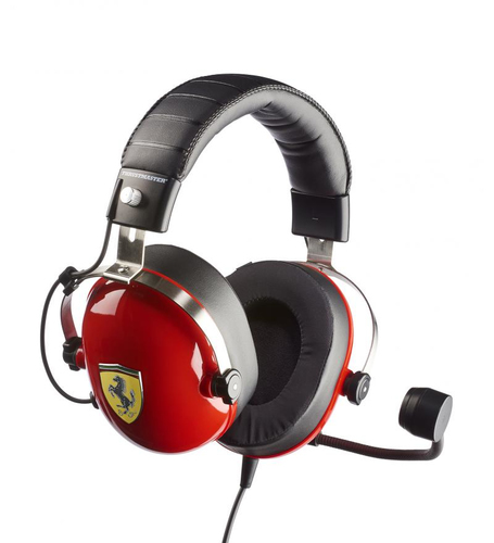Thrustmaster New! T.Racing Scuderia Ferrari Edition Kopfhörer Verkabelt Kopfband Gaming Schwarz, Rot