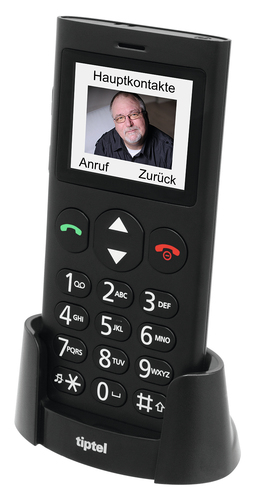 Tiptel Ergophone 6260 5,08 cm (2 Zoll) 86 g Schwarz Einsteigertelefon (Schwarz)