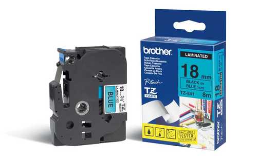 Brother TZ-541 Scwarz auf blau Label Etikette