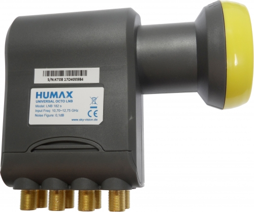 Humax LNB 182s Rauscharmer Signalumsetzer 10,7 - 12,75 GHz Schwarz, Gold