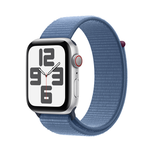 Apple Watch SE OLED 44 mm Digital 368 x 448 Pixel Touchscreen 4G Silber WLAN GPS