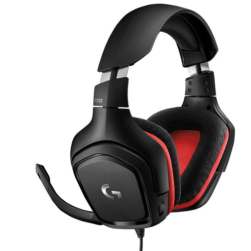 Logitech G G332 Wired Gaming Headset Kopfhörer Verkabelt Kopfband Schwarz, Rot (Schwarz, Rot)