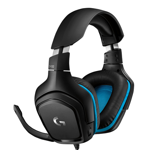Logitech G G432 Gaming Headset Kopfhörer Verkabelt Kopfband Schwarz, Blau (Schwarz, Blau)