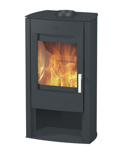 Fireplace Tuvalu Indoor Freistehende Feuerstelle Holzkohle, Brennholz, Pellet Schwarz