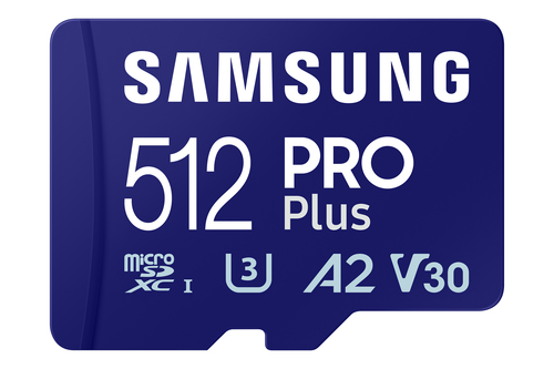 Samsung PRO Plus microSD-Speicherkarte (2023) (inkl. SD Adapter) - 512 GB (Navy)