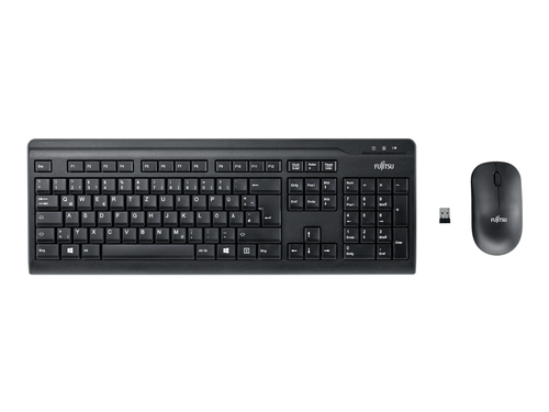 Fujitsu LX410 Tastatur RF Wireless QWERTZ Englisch, Deutsch Schwarz