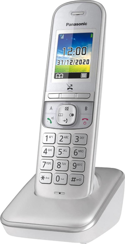 Panasonic KX-TGH710 DECT-Telefon Anrufer-Identifikation Perleffekt, Silber