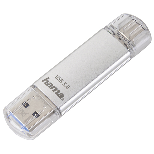 Hama C-Laeta USB-Stick 128 GB USB Type-A / USB Type-C 3.2 Gen 1 (3.1 Gen 1) Silber