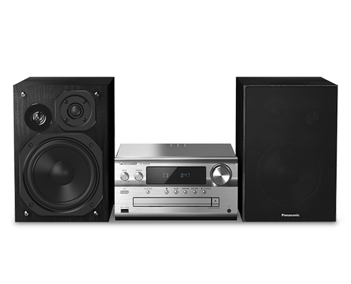 Panasonic SC-PMX94EG-S Home-Stereoanlage Heim-Audio-Mikrosystem 120 W Schwarz, Silber (Schwarz, Silber)