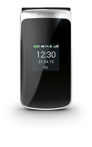 Emporia TOUCHsmart 8,51 cm (3.35 Zoll) Single SIM Android 8.1 4G Mikro-USB 1 GB 4 GB 1400 mAh Schwarz, Silber