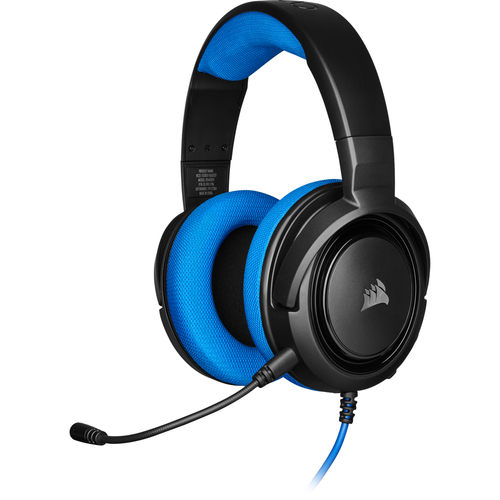 Corsair HS35 Kopfhörer Kabelgebunden Kopfband Gaming Schwarz, Blau