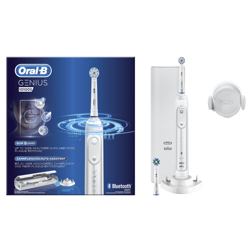 Oral-B Genius 80326179 Elektrische Zahnbürste Erwachsener Rotierende-vibrierende Zahnbürste Weiß (Weiß)