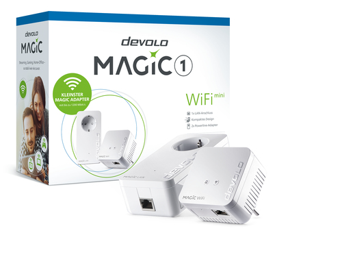 Devolo Magic 1 WiFi mini Starter Kit 1200 Mbit/s Eingebauter Ethernet-Anschluss WLAN Weiß 2 Stück(e)