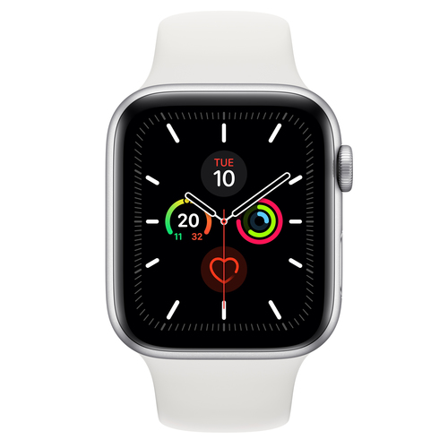 Apple Watch Series 5 44 mm OLED 4G Silber GPS