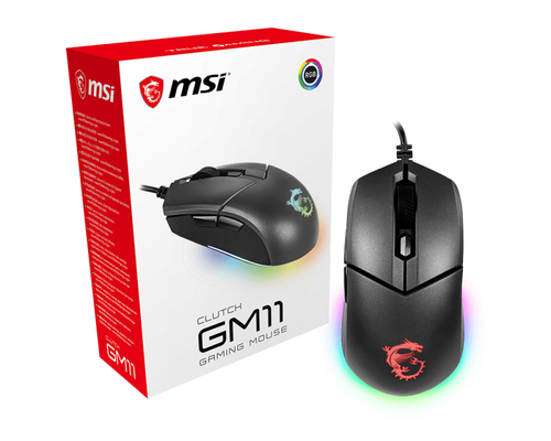 MSI Clutch GM11 Maus Linksh&auml;ndig USB Typ-A Optisch 5000 DPI