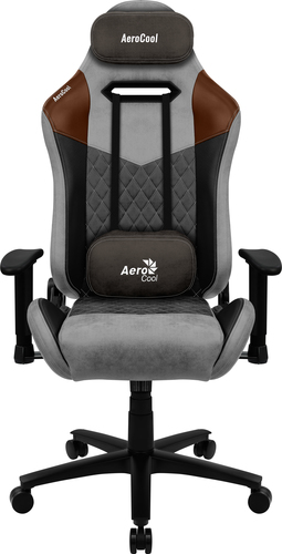 Aerocool DUKE AeroSuede Universal-Gamingstuhl Schwarz, Braun, Grau