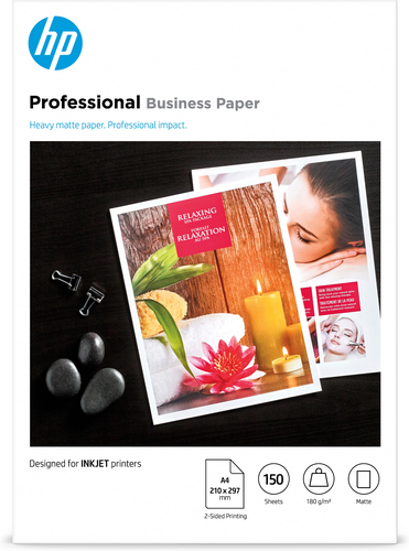 HP Professional Business Papier, matt, 180 g/m2, A4 (210 x 297 mm), 150 Blatt (Weiß)