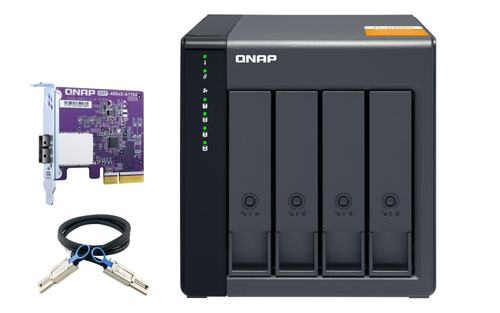 QNAP TL-D400S Speicherlaufwerksgeh&auml;use HDD / SSD-Geh&auml;use Schwarz, Grau 2.5/3.5 Zoll