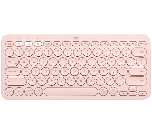Logitech K380 Multi-Device Bluetooth® Keyboard Tastatur QWERTZ Deutsch Pink (Pink)