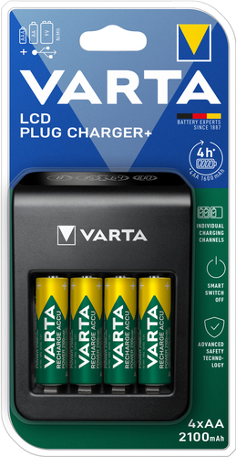 Varta LCD Plug Charger+ Haushaltsbatterie AC