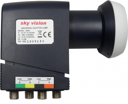 Sky Vision S540 Rauscharmer Signalumsetzer 10,7 - 12,75 GHz Schwarz
