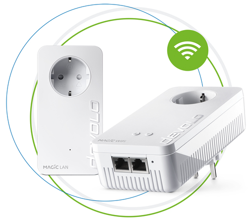 Devolo Magic 2 WiFi next Starter Kit 2400 Mbit/s Eingebauter Ethernet-Anschluss WLAN Weiß 2 Stück(e)