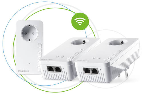 Devolo MAGIC 2 WiFi next Multiroom Kit 2400 Mbit/s Eingebauter Ethernet-Anschluss WLAN Weiß 3 Stück(e)