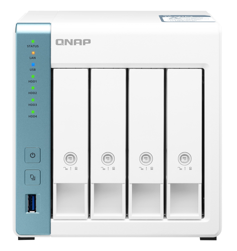 QNAP TS-431P3 NAS Tower Eingebauter Ethernet-Anschluss Wei&szlig; AL314