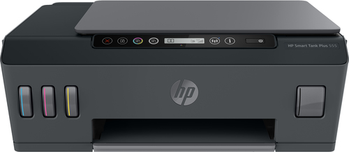 HP Smart Tank Plus 555 Wireless All-in-One-Technologie, Drucken, Kopieren, Scannen, Wireless, Scannen an PDF (Schwarz, Grau)