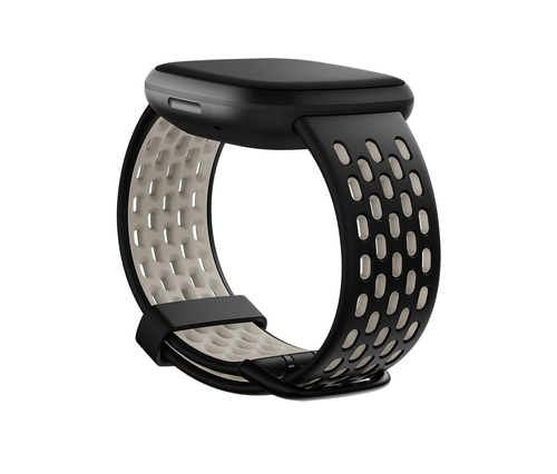 Fitbit FB174SBBKWTS Smartwatch-Zubehör Band Schwarz, Weiß Aluminium, Silikon