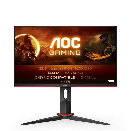 AOC G2 24G2AE/BK Computerbildschirm 60,5 cm (23.8 Zoll) 1920 x 1080 Pixel Full HD LED Schwarz, Rot