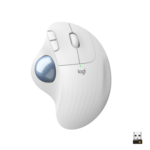 Logitech ERGO M575 Wireless Trackball Maus (Weiß)