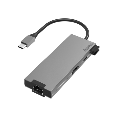 Hama 00200109 Schnittstellen-Hub USB 3.2 Gen 1 (3.1 Gen 1) Type-C 5000 Mbit/s Grau