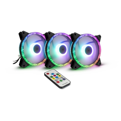 Inter-Tech Argus RS-07 Computergeh&auml;use Ventilator 12 cm Schwarz, Wei&szlig;