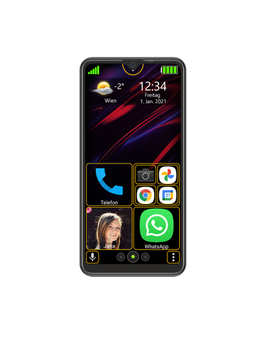 Beafon M6s 15,9 cm (6.26 Zoll) Dual-SIM Android 10.0 4G USB Typ-C 3 GB 32 GB 4000 mAh Schwarz