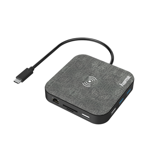 Hama 00200134 Schnittstellen-Hub USB 3.2 Gen 1 (3.1 Gen 1) Type-C 5000 Mbit/s Schwarz, Grau
