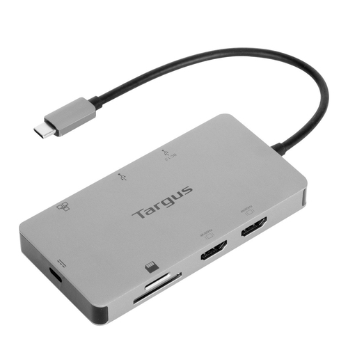 Targus DOCK423EU Notebook-Dockingstation & Portreplikator Verkabelt USB 3.2 Gen 1 (3.1 Gen 1) Type-C Silber