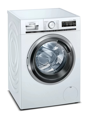 Siemens iQ700 WM14VM43 Waschmaschine Frontlader 9 kg 1400 RPM A Edelstahl, Weiß (Edelstahl, Weiß)