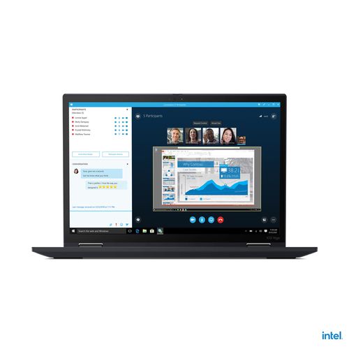Lenovo ThinkPad X13 Yoga Hybrid (2-in-1) 33,8 cm (13.3 Zoll) Touchscreen WUXGA Intel&reg; Core&trade; i5 16 GB LPDDR4x-SDRAM 512 GB SSD Wi-Fi 6 (802.11ax) Windows 10 Pro Schwarz