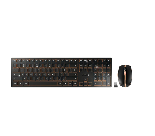 CHERRY DW 9100 SLIM Tastatur RF Wireless + Bluetooth QWERTY US Englisch Schwarz