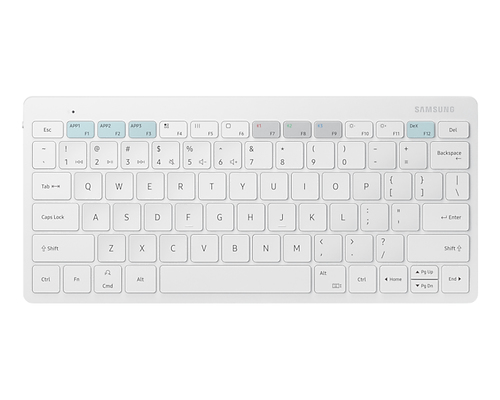 Samsung EJ-B3400BWGGDE Tastatur für Mobilgeräte Weiß Bluetooth QWERTZ Deutsch (Weiß)